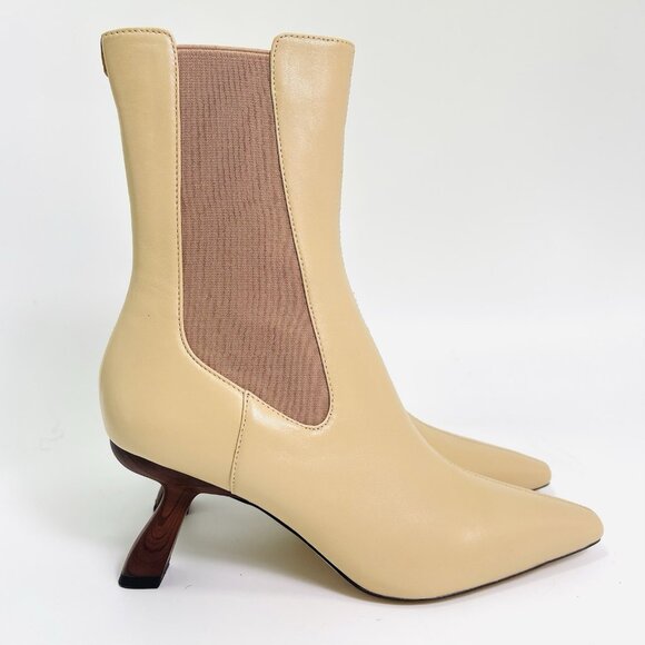 Sam Edelman Women’s Sammie Pointed Toe Ankle Boot Almond Leather Size 7 - Picture 5 of 10